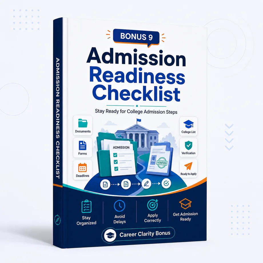 Admission Readiness Checklist bonus mockup