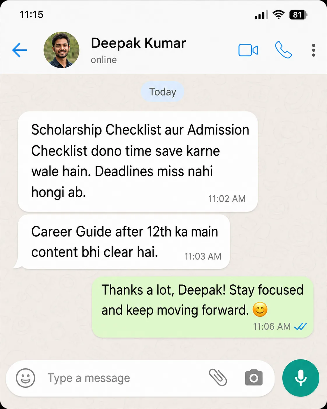 Deepak Kumar review proof screenshot