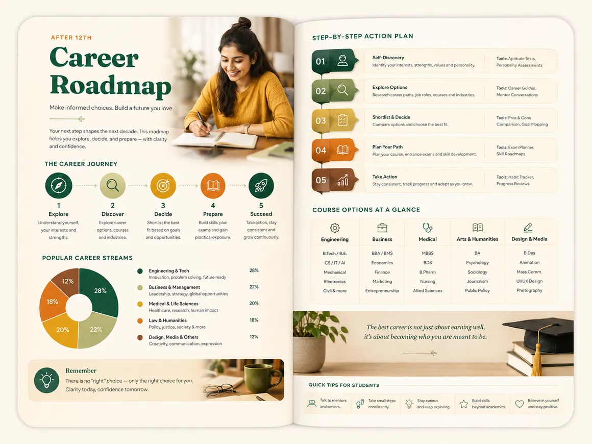 Career Roadmap and step-by-step action plan sample page