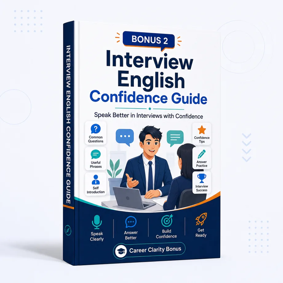 Interview English Confidence Guide bonus mockup